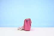 Chanel MINI FLAP BAG Rose Red-17cm - 3