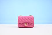 Chanel MINI FLAP BAG Rose Red-17cm - 2