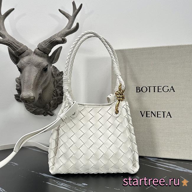Bottega Veneta Small Parachute Shoulder Bag White-21cm - 1