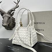 Bottega Veneta Small Parachute Shoulder Bag White-21cm - 4