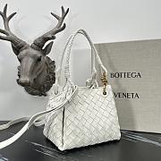 Bottega Veneta Small Parachute Shoulder Bag White-21cm - 3