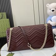 GUCCI GG MARMONT LARGE SHOULDER BAG RED WINE-40cm x 21cm x 8.5cm - 5