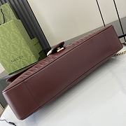 GUCCI GG MARMONT LARGE SHOULDER BAG RED WINE-40cm x 21cm x 8.5cm - 4