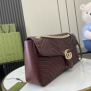 GUCCI GG MARMONT LARGE SHOULDER BAG RED WINE-40cm x 21cm x 8.5cm - 3
