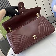 GUCCI GG MARMONT LARGE SHOULDER BAG RED WINE-40cm x 21cm x 8.5cm - 2