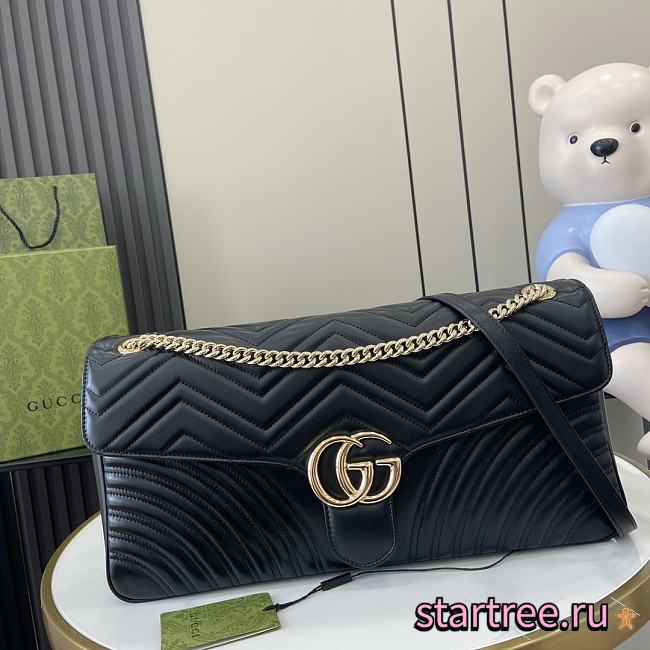 GUCCI GG MARMONT LARGE SHOULDER BAG BLACK-40cm x 21cm x 8.5cm - 1