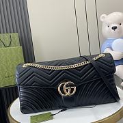 GUCCI GG MARMONT LARGE SHOULDER BAG BLACK-40cm x 21cm x 8.5cm - 1