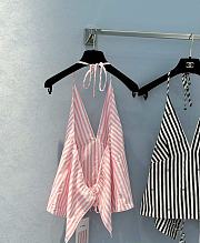 Chanel Stretch Printed Cotton Poplin Top - 4