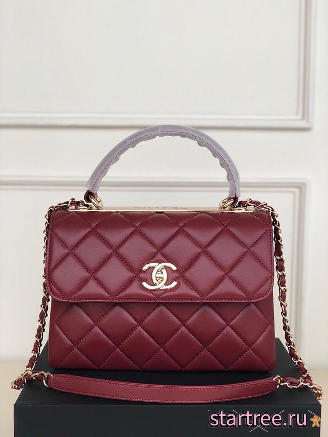 CHANEL BAG TRENDY CC Red Wine-25cm - 1