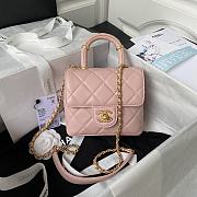 Chanel 23S Flap Bag Lamskin In Pink AS403515 -15.5*7.5cm - 1