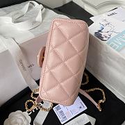 Chanel 23S Flap Bag Lamskin In Pink AS403515 -15.5*7.5cm - 4