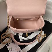 Chanel 23S Flap Bag Lamskin In Pink AS403515 -15.5*7.5cm - 3