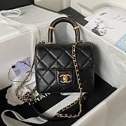 Chanel 23S Flap Bag Lamskin In Black AS403515 -15.5*7.5cm - 1