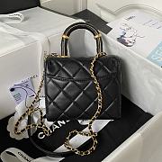 Chanel 23S Flap Bag Lamskin In Black AS403515 -15.5*7.5cm - 5