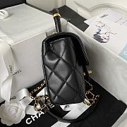 Chanel 23S Flap Bag Lamskin In Black AS403515 -15.5*7.5cm - 3