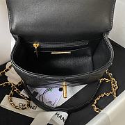 Chanel 23S Flap Bag Lamskin In Black AS403515 -15.5*7.5cm - 2