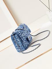 Chanel Small Classic Flap Bag 24A Blue AS3269-20cm - 6