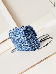 Chanel Small Classic Flap Bag 24A Blue AS3269-20cm - 5