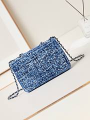 Chanel Small Classic Flap Bag 24A Blue AS3269-20cm - 4