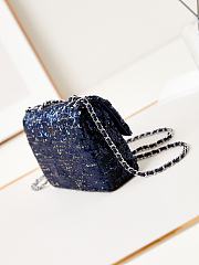 Chanel Small Classic Flap Bag With Sequins 24A  AS3269-20cm - 3