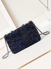 Chanel Small Classic Flap Bag With Sequins 24A  AS3269-20cm - 2