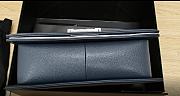 Chanel Boy Bag Caviar Navy Blue With Silver Hardware - 25cm - 4