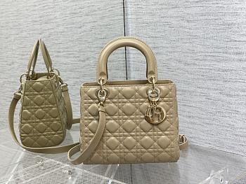 Christian Dior Medium Lady Dior Sand Colored-24cm
