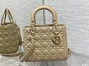 Christian Dior Medium Lady Dior Sand Colored-24cm - 4