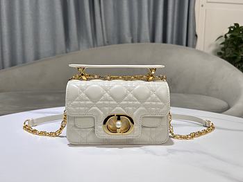 Christian Dior Mini Dior Jolie Top Handle Bag White-19cm