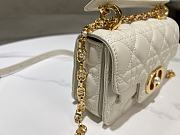 Christian Dior Mini Dior Jolie Top Handle Bag White-19cm - 5