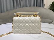 Christian Dior Mini Dior Jolie Top Handle Bag White-19cm - 3