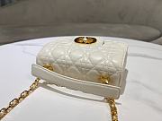 Christian Dior Mini Dior Jolie Top Handle Bag White-19cm - 2