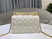 Christian Dior Small Dior Jolie Top Handle Bag White-22cm - 2