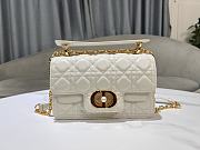 Christian Dior Small Dior Jolie Top Handle Bag White-22cm - 3