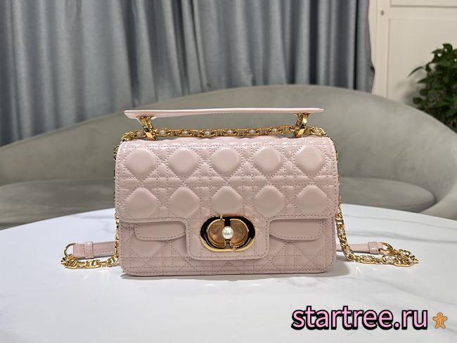 Christian Dior Small Dior Jolie Top Handle Bag Pink-22cm - 1