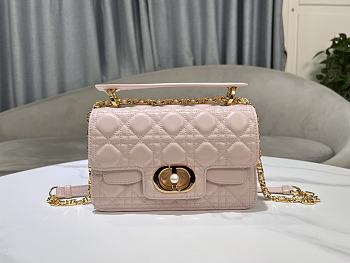 Christian Dior Small Dior Jolie Top Handle Bag Pink-22cm