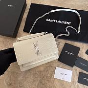 YSL Saint Lauren Sunset In Crocodile Leather-19cm - 1