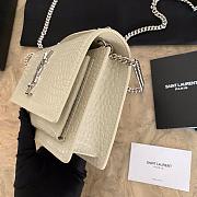YSL Saint Lauren Sunset In Crocodile Leather-19cm - 5