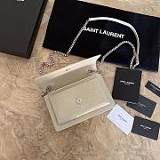 YSL Saint Lauren Sunset In Crocodile Leather-19cm - 4