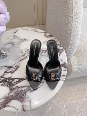 YSL Saint Lauren Heels in Black With Letters - 1