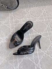 YSL Saint Lauren Heels in Black With Letters - 2