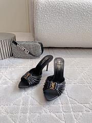 YSL Saint Lauren Heels in Black With Letters - 3