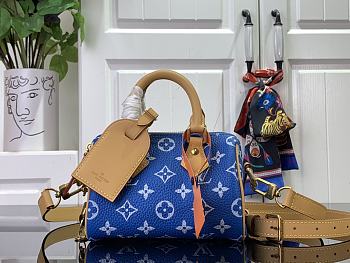 LOUIS VUITTON LV SPEEDY BANDOULIÈRE 18 M24419 Blue-18*12*10CM