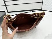 Green Small Hobo Bag Polished Lambskin & Gold-Tone Metal Brown-22.5 × 19.5 × 8.5 cm - 6