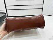 Green Small Hobo Bag Polished Lambskin & Gold-Tone Metal Brown-22.5 × 19.5 × 8.5 cm - 4