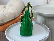 Green Small Hobo Bag Polished Lambskin & Gold-Tone Metal Green-22.5 × 19.5 × 8.5 cm - 5
