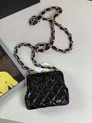 Chanel Chain Clutch Lacquered Nappa & Gold-Tone Metal Black and Pink - 4
