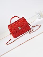 Chanel Small Box Bag Red Patent AS4511 - 13 × 18 × 8.5 cm - 1