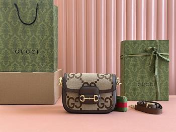 Gucci Horsebit Mini 1955 In Brown 658574-20.5*14*5cm