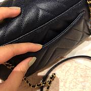 Chanel Coco Handle Chevron Bag Black-23cm - 5